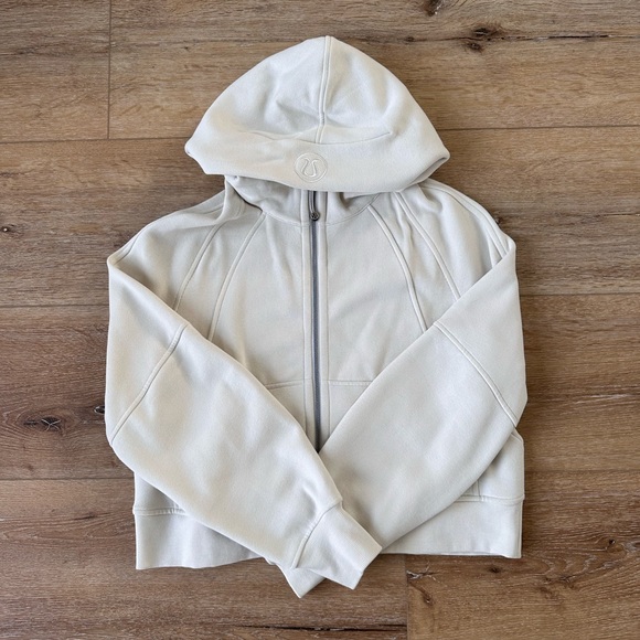 lululemon athletica Sweaters - lululemon crop scuba zip up bone xs/s